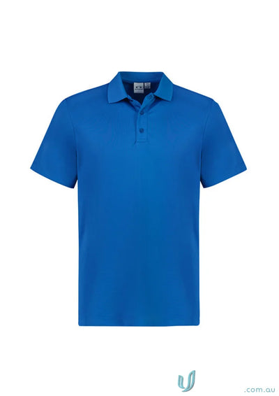 Kids Action Polo blue short-sleeved shirt made of breathable sports knit for school uniforms