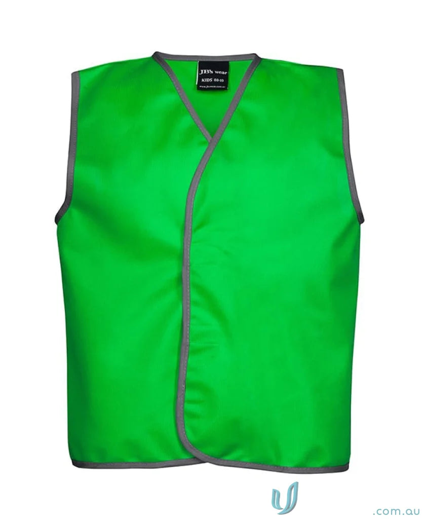 Green safety vest with gray trim from JB’s Kids Coloured Tricot Vest, perfect workwear