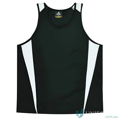 Aussie Pacific 3104 Kids Eureka Singlet in Black/White