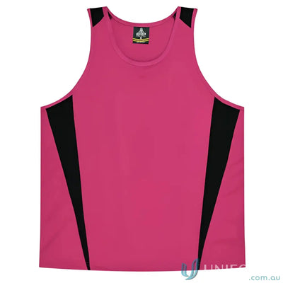 Aussie Pacific 3104 Kids Eureka Singlet in Pink/Black