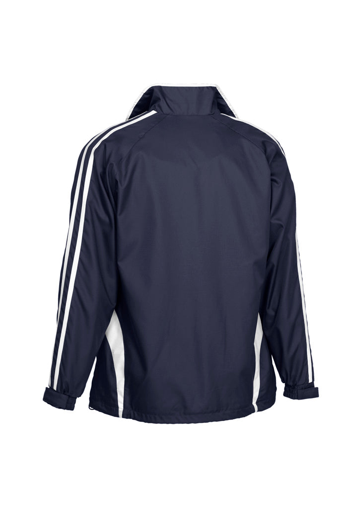 Kids Flash Track Top navy blue jacket with white sleeve stripes J3150B