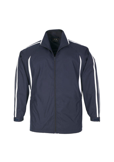 Kids Flash Track Top navy zip-up jacket with white stripes J3150B