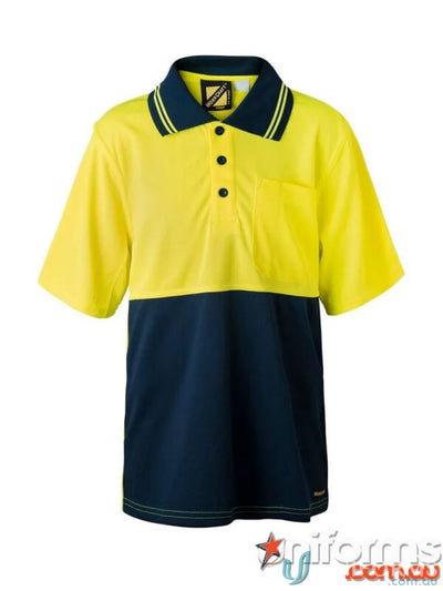 Kids HiVis SS Polo two-tone work polo shirt, perfect uniform for workcraft kids hivis