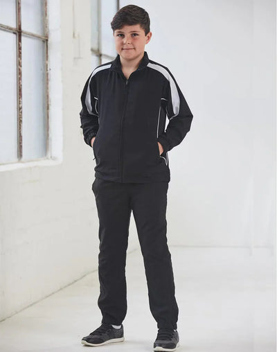 Black Kids Legend tracksuit jacket with white gray sleeve stripes