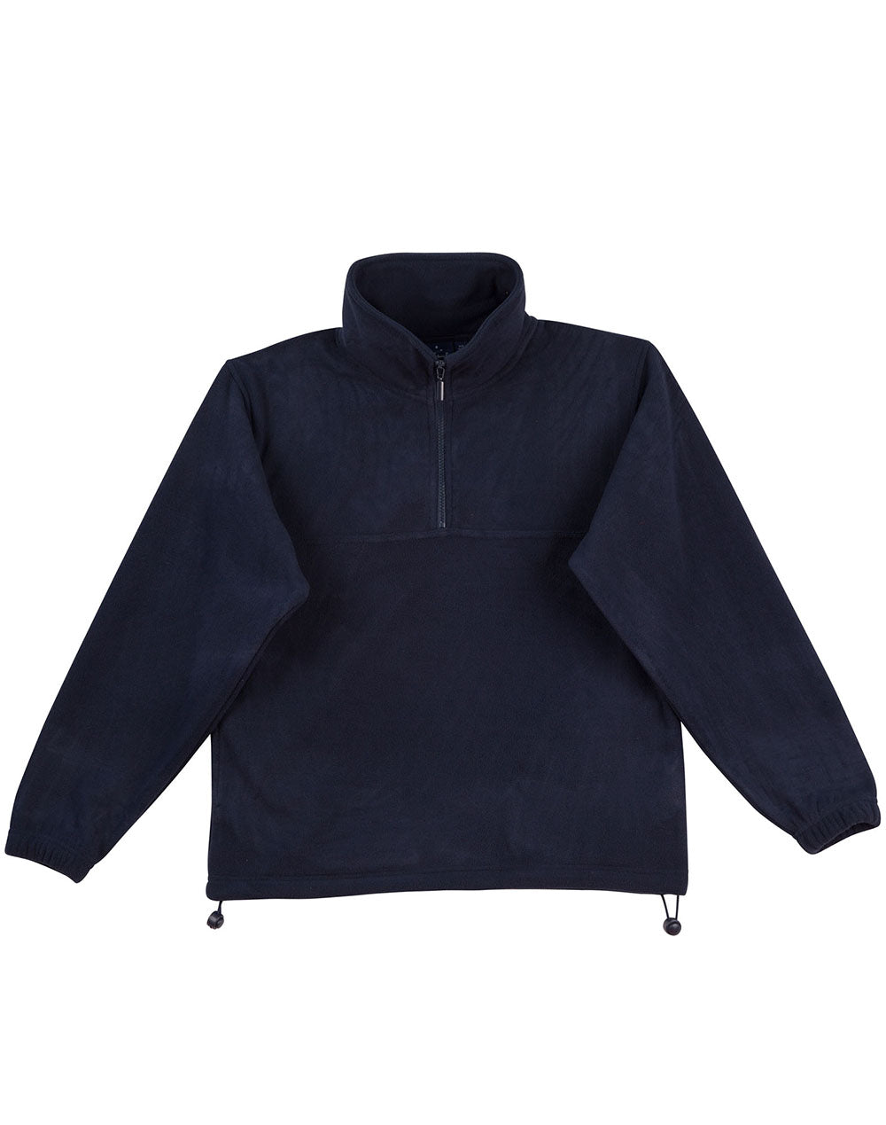 Kids Mt Buller navy blue polar fleece jumper half-zip back view