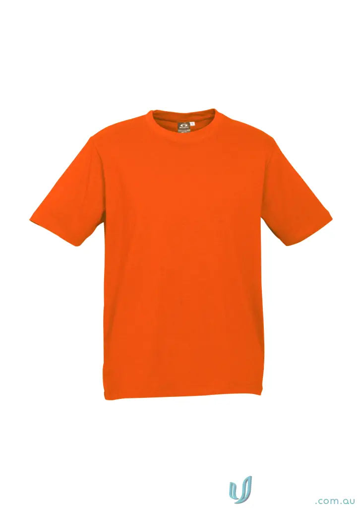 Kids Newport Tee in bright orange made from comfy combed cotton, available in standard colours