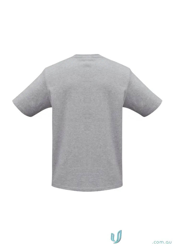 Kids Newport Tee in plain light gray made from combed cotton, available in standard colours