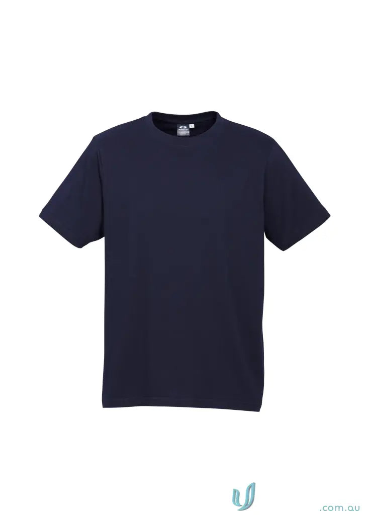 Kids Newport Tee in navy blue made from comfy combed cotton, standard colours