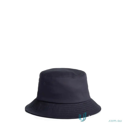 Black bucket hat made of smooth fabric, perfect for kids’ uniforms and casual wear