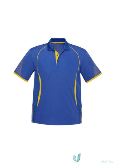 Kids Razor Polo in blue and yellow from Biz Collection Kids for stylish little wearers