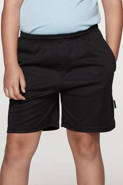 Aussie Pacific 3601 Kids Sports Shorts in Black front product image