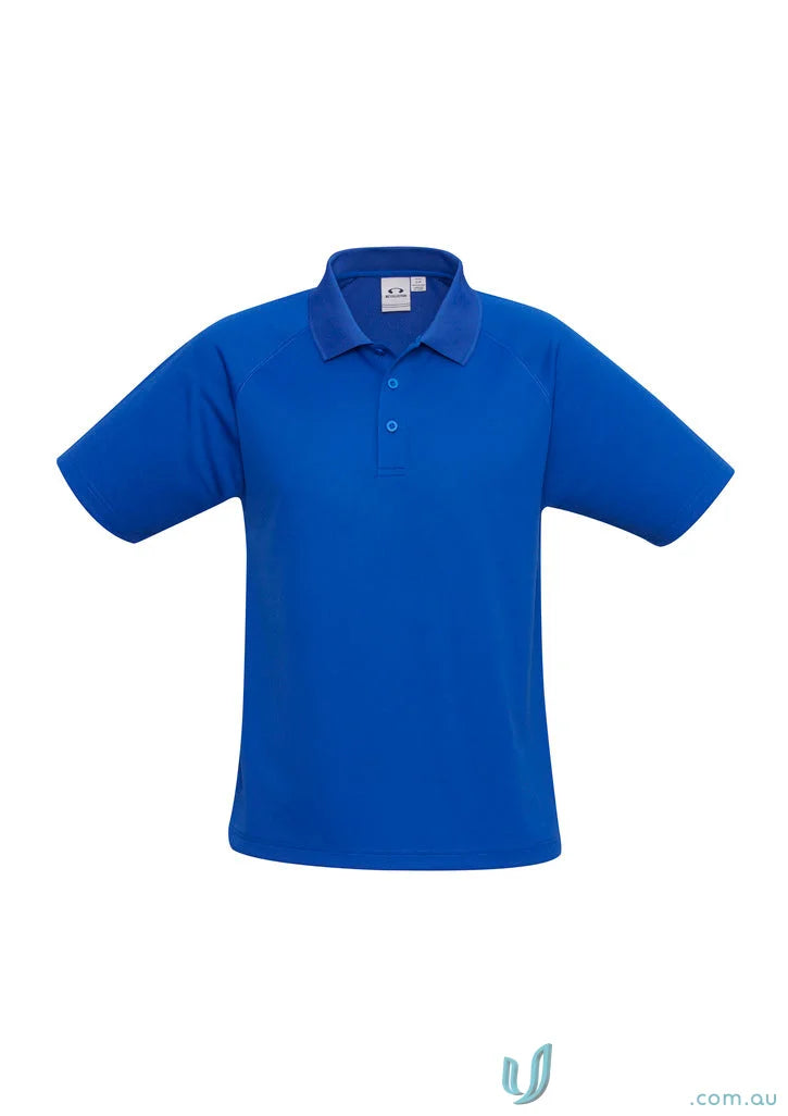 Blue short-sleeved polo shirt from Kids Sprint Polo for biz collection kids and sprint kids bizcool