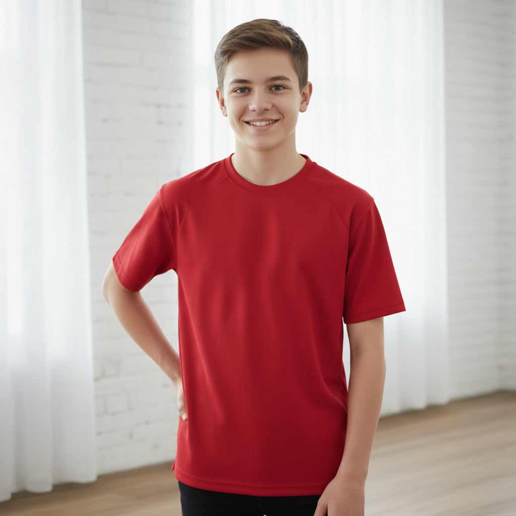 Red short-sleeved Kids Sprinter Tee from biz collection kids