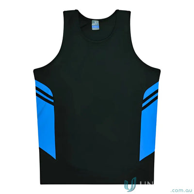 Aussie Pacific 3111 Kids Thames Dark Singlet in Black