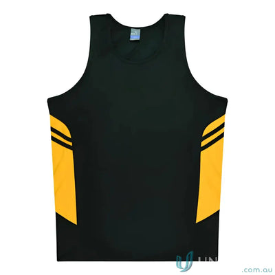 Aussie Pacific 3111 Kids Thames Dark Singlet in Black