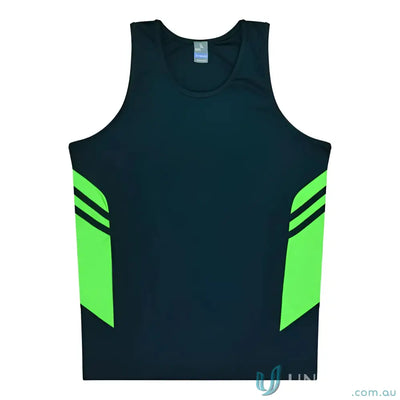 Aussie Pacific 3111 Kids Thames Dark Singlet in Black