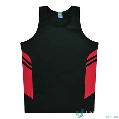 Aussie Pacific 3111 Kids Thames Dark Singlet in Black