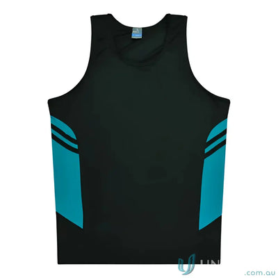 Aussie Pacific 3111 Kids Thames Dark Singlet in Black