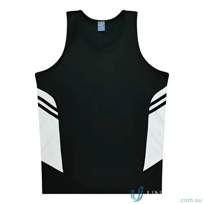 Aussie Pacific 3111 Kids Thames Dark Singlet in Black