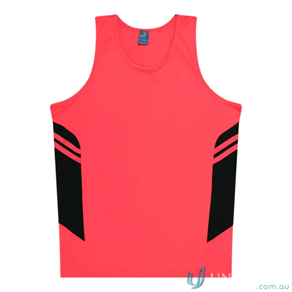 Aussie Pacific 3111 Kids Thames Singlet in Pink/Black