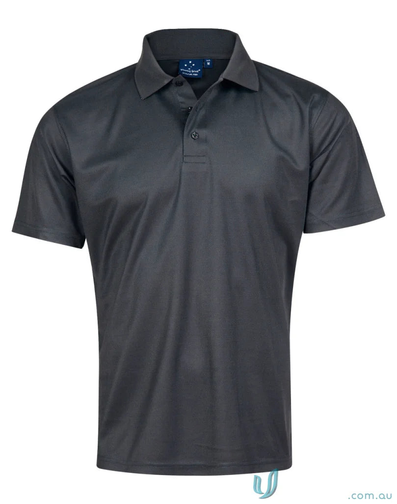 Kids Verve Polo dark grey short-sleeved shirt with collar and three buttons for stylish kids sets