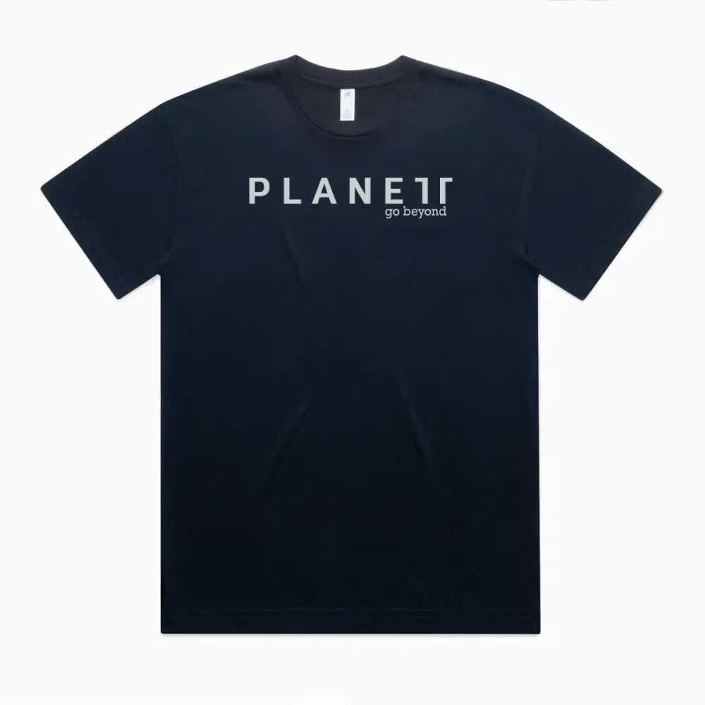 Kik Oversize Tee with planet go beyond print, double needle hems