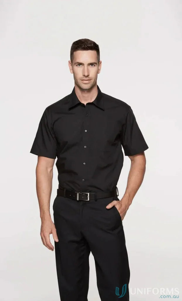 Aussie Pacific 1910S Kingswood SS Shirt in black