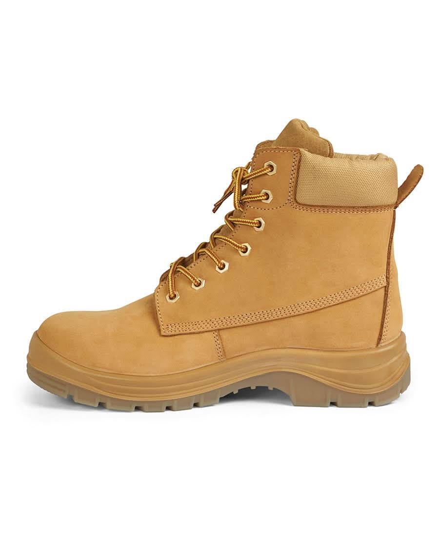 Tan leather work boot with durable sole from Lace Up Outdoor Boot WHEAT for workwear