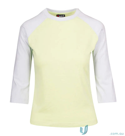 LADIES T-Shirts - Stylish and Comfortable Options for Work and Casual Wear T231RL Ladies 3Qtr Raglan Tee