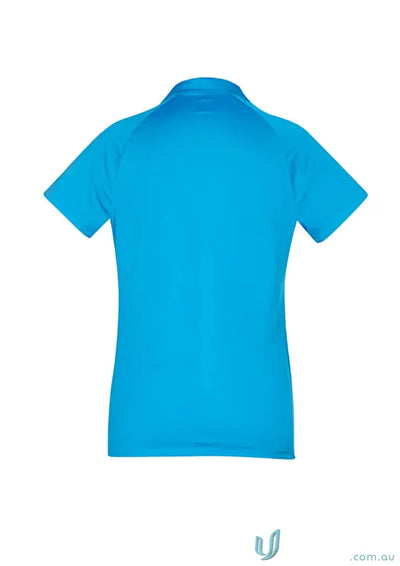 Turquoise ladies academy polo shirt from Biz Collection Ladies P012LS for a trendy look