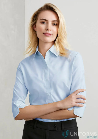 Light blue Ladies Ambassador 3Q shirt from collection ladies ambassador with 3/4 sleeves s29521 biz