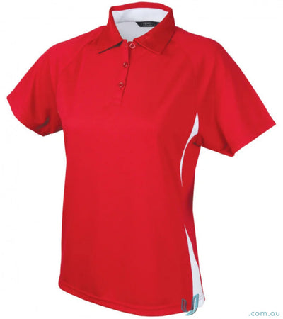 1157-PT 1157-PT-1 Ladies Arctic Polo in Red/White