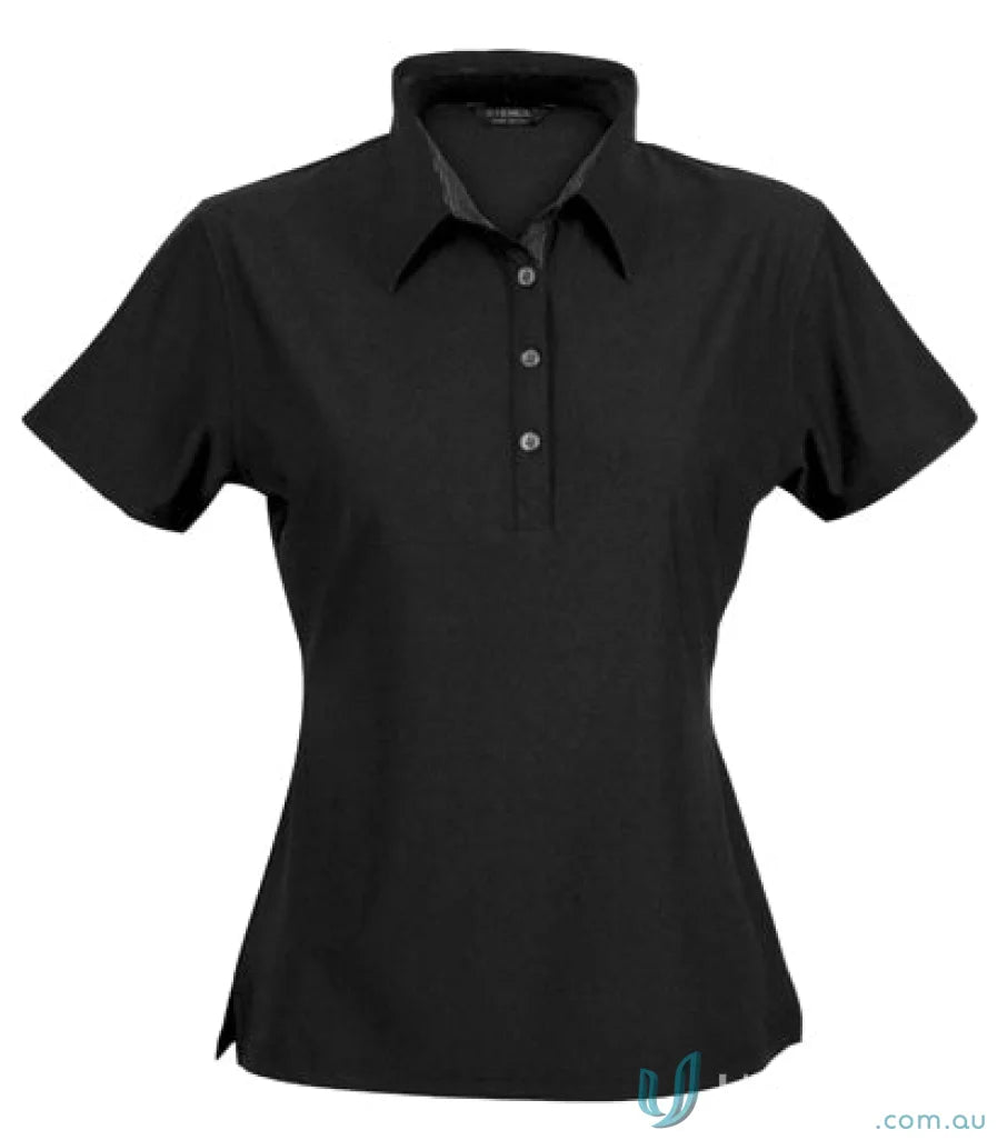 1159-PT 1159 Ladies Premium Argent Polo in Red