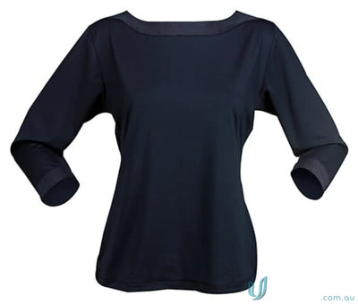 LADIES T-Shirts - Stylish and Comfortable Options for Work and Casual Wear 1259Q Ladies Argent Top in Navy