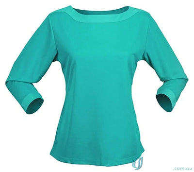 LADIES T-Shirts - Stylish and Comfortable Options for Work and Casual Wear 1259Q Ladies Argent Top in Teal