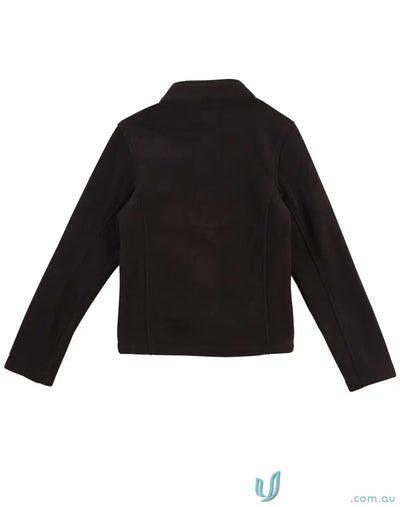 Black long-sleeved bonded polar fleece jacket for ladies pf08 frost from Micro Bonded Polar Fleece collection
