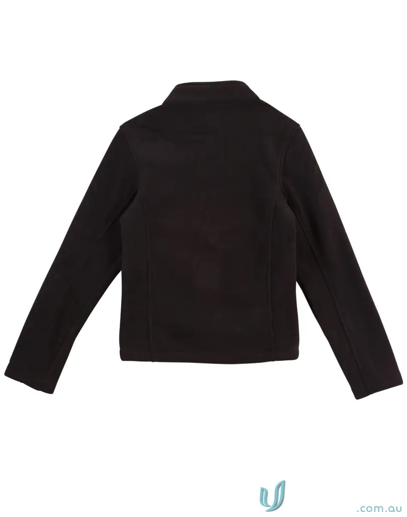 Black long-sleeved bonded polar fleece jacket for ladies pf08 frost from Micro Bonded Polar Fleece collection