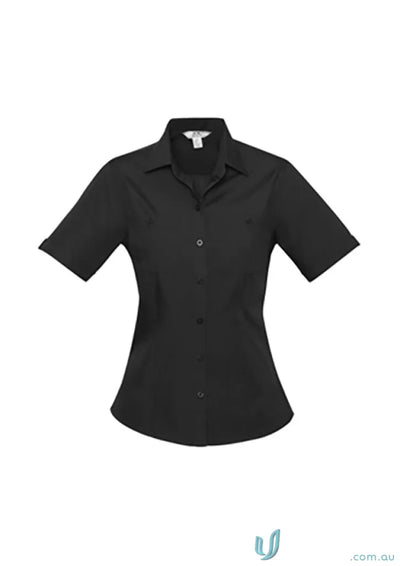 Womens Bondi short sleeve shirt in black from Biz Collection Ladies SS Shirt lineup
