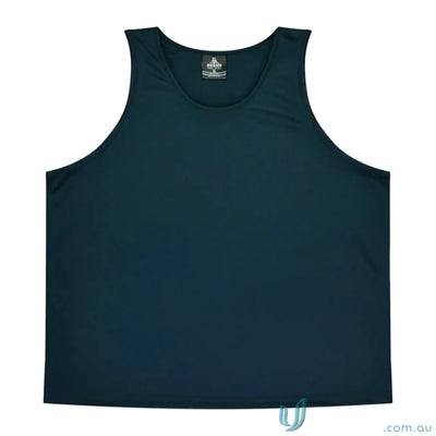 Ladies Botany Singlet sleeveless dark blue athletic shirt with comfortable fabric and sporty neck design