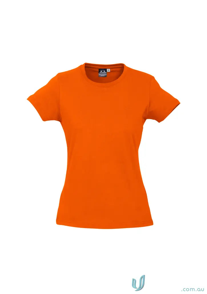 Bright orange Ladies Brightport Tee from t10022 Biz Collection, ice short sleeve tee for ladies