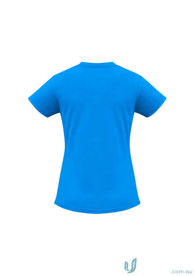 Ladies Brightport Tee in bright blue from t10022 Biz Collection, ice short sleeve tee