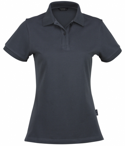 New 7115 Ladies Cotton Traverse Polo in Charcoal