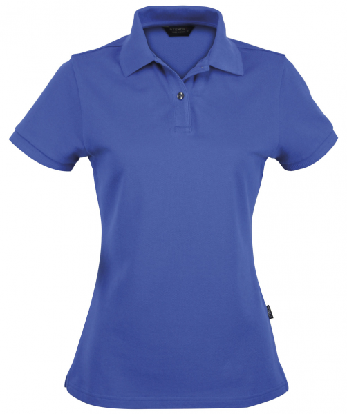 New 7115 Ladies Cotton Traverse Polo in Mid Blue