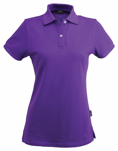 New 7115 Ladies Cotton Traverse Polo in Purple