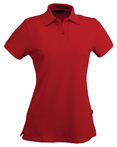New 7115 Ladies Cotton Traverse Polo in Red