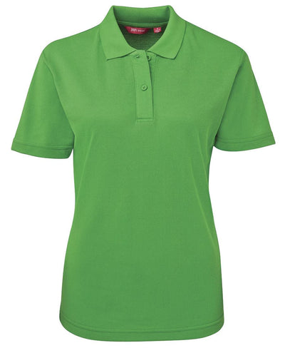 Jb’s Ladies Dark 210 Polo: bright green with knitted collar, UPF protection