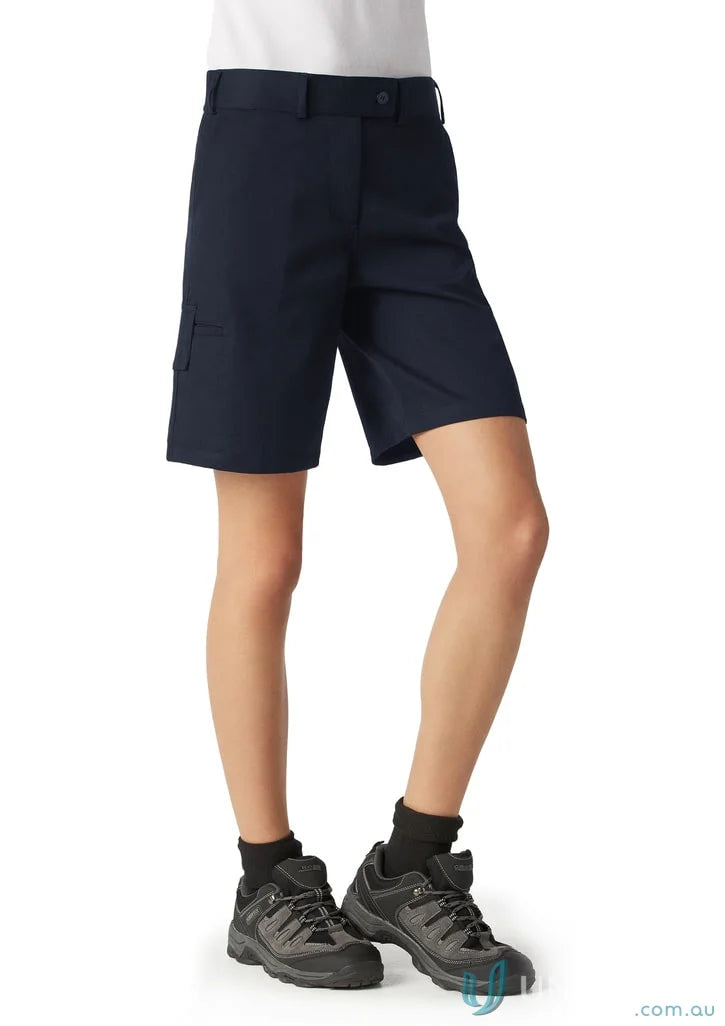 Ladies Detroit Shorts in Navy Blue from Biz Collection Womens cargo shorts for women
