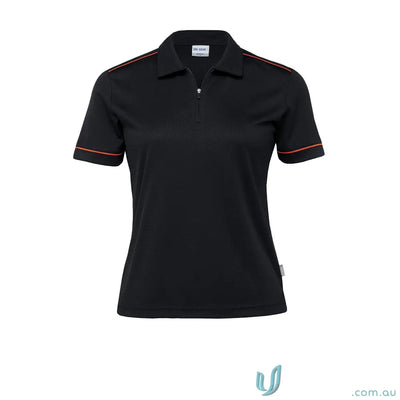 DGMP WDGMP Ladies DriGear Matrix Polo in Black/Orange