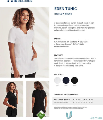 Womens Eden Tunic with Teflon stain release from Biz Collection Womens line