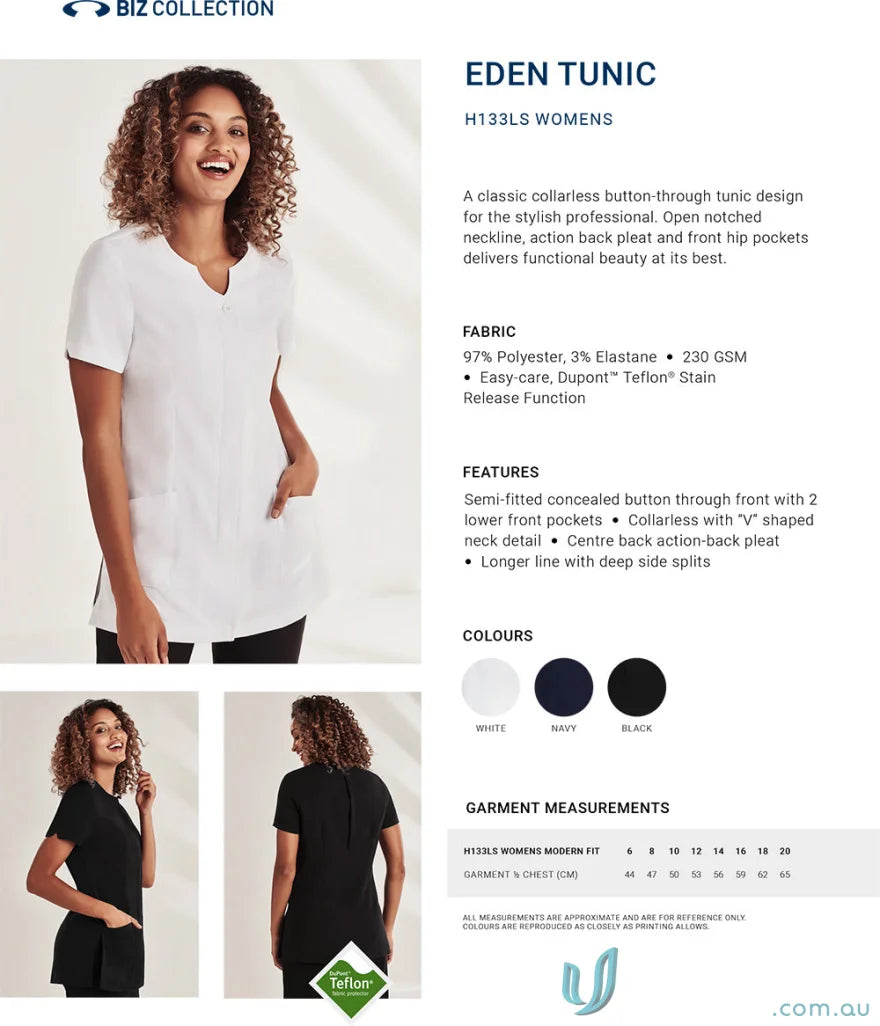 Womens Eden Tunic with Teflon stain release from Biz Collection Womens line